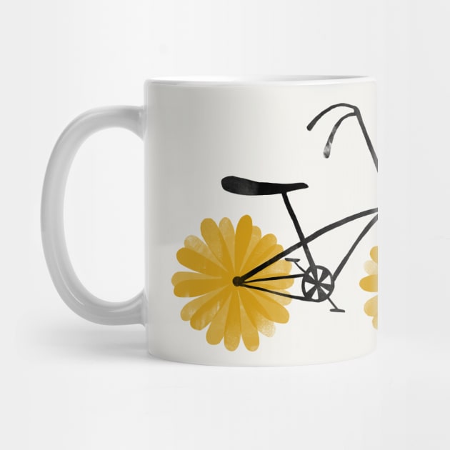 Flowered Power Bicycle Yellow Daisy by Anda